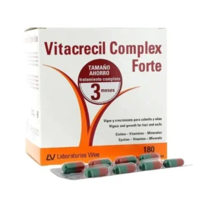 Vitacrecil Complex Forte 180 Comprimidos – Suplemento para la Salud del Cabello, Uñas y Piel