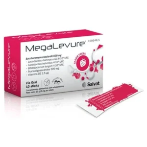 MEGALEVURE 10 STICKS SABOR FRESA