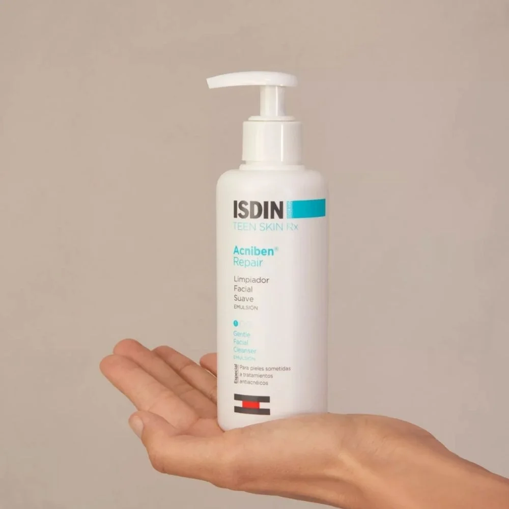 Isdin Acniben Repair Limpiador Facial Suave Rx Emulsion Limpiadora 200 ML - Imagen 3