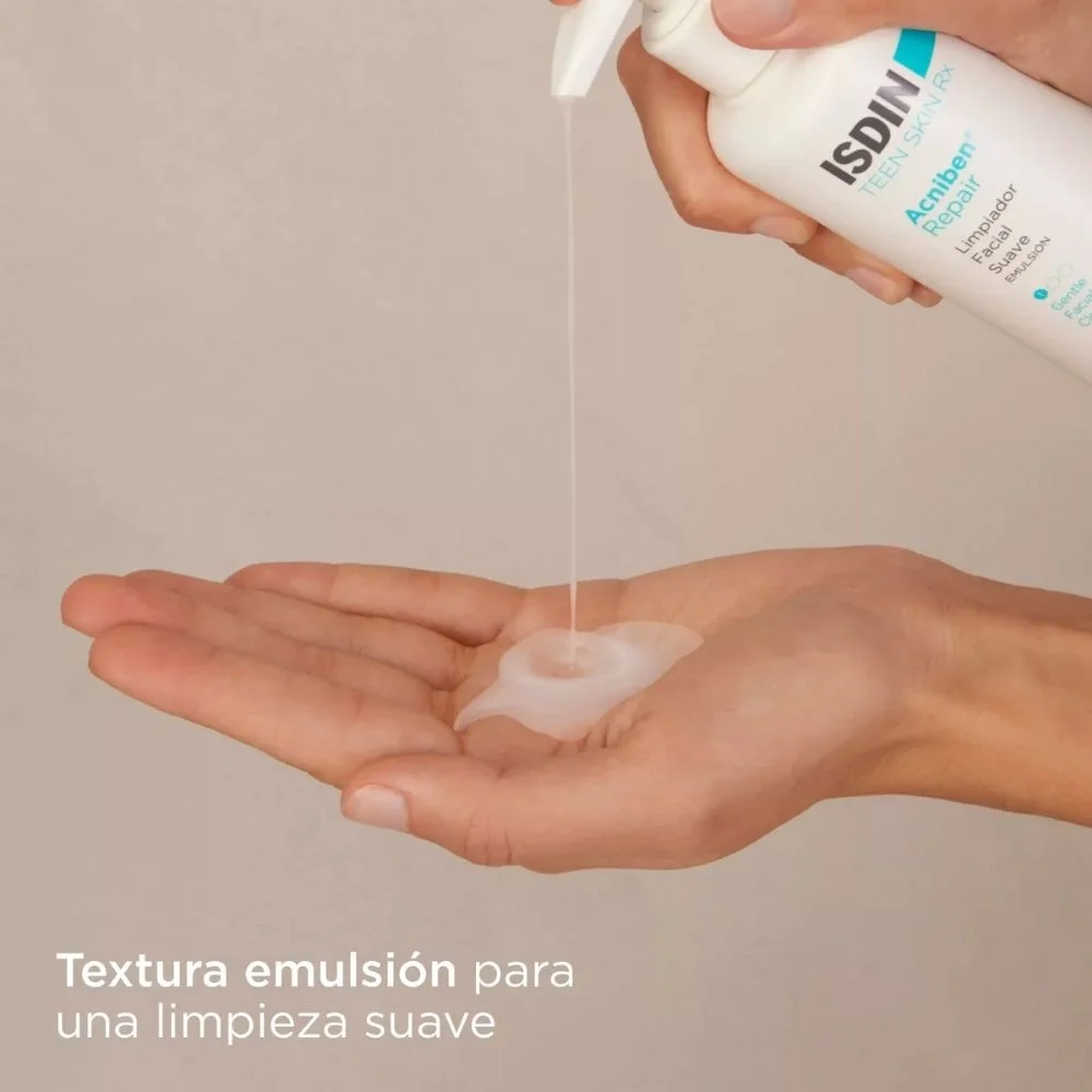 Isdin Acniben Repair Limpiador Facial Suave Rx Emulsion Limpiadora 200 ML - Imagen 2